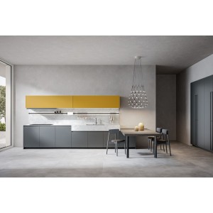 Bucatarie italiana moderna Infinity, caracterizata printr-un stil modern și o multitudine de materiale!!
