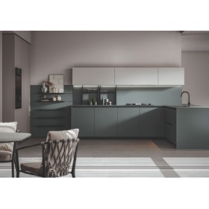 Bucatarie italiana moderna Infinity, caracterizata printr-un stil modern și o multitudine de materiale!!