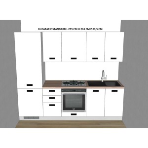 Bucatarie italiana moderna Infinity, caracterizata printr-un stil modern și o multitudine de materiale!!