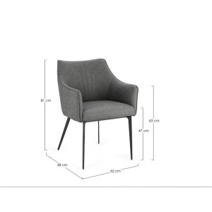 Scaun Modern Russell Grigio Scuro